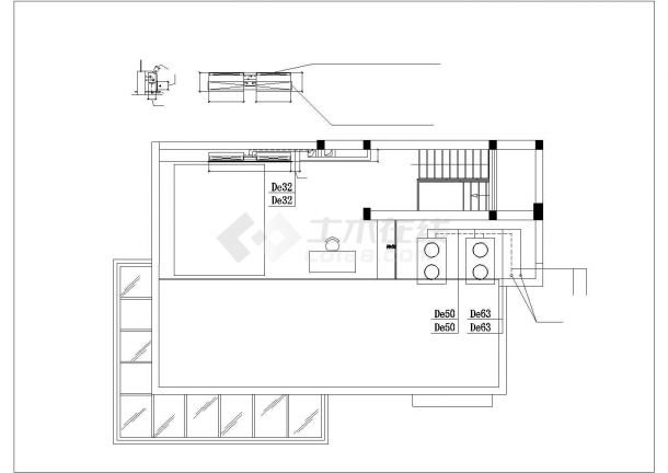 三层高档独栋别墅内部全套空调暖通系统设计CAD图纸（含地下室）-图一
