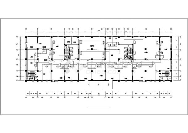 青岛市某商业街9层商务大酒店VRV系统设计CAD图纸-图一