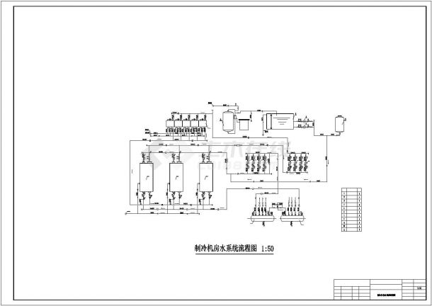 厦门市某商业街6500平米五层商务酒店空调系统设计CAD图纸-图一