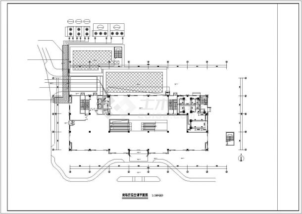 上海某商业街1.1万平米五层商务酒店暖通系统设计CAD图纸-图二