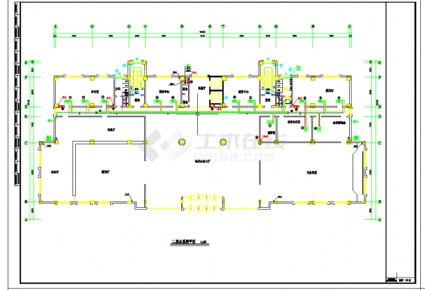 某地多层办公楼溴化锂空调cad详细施工方案图纸-图一