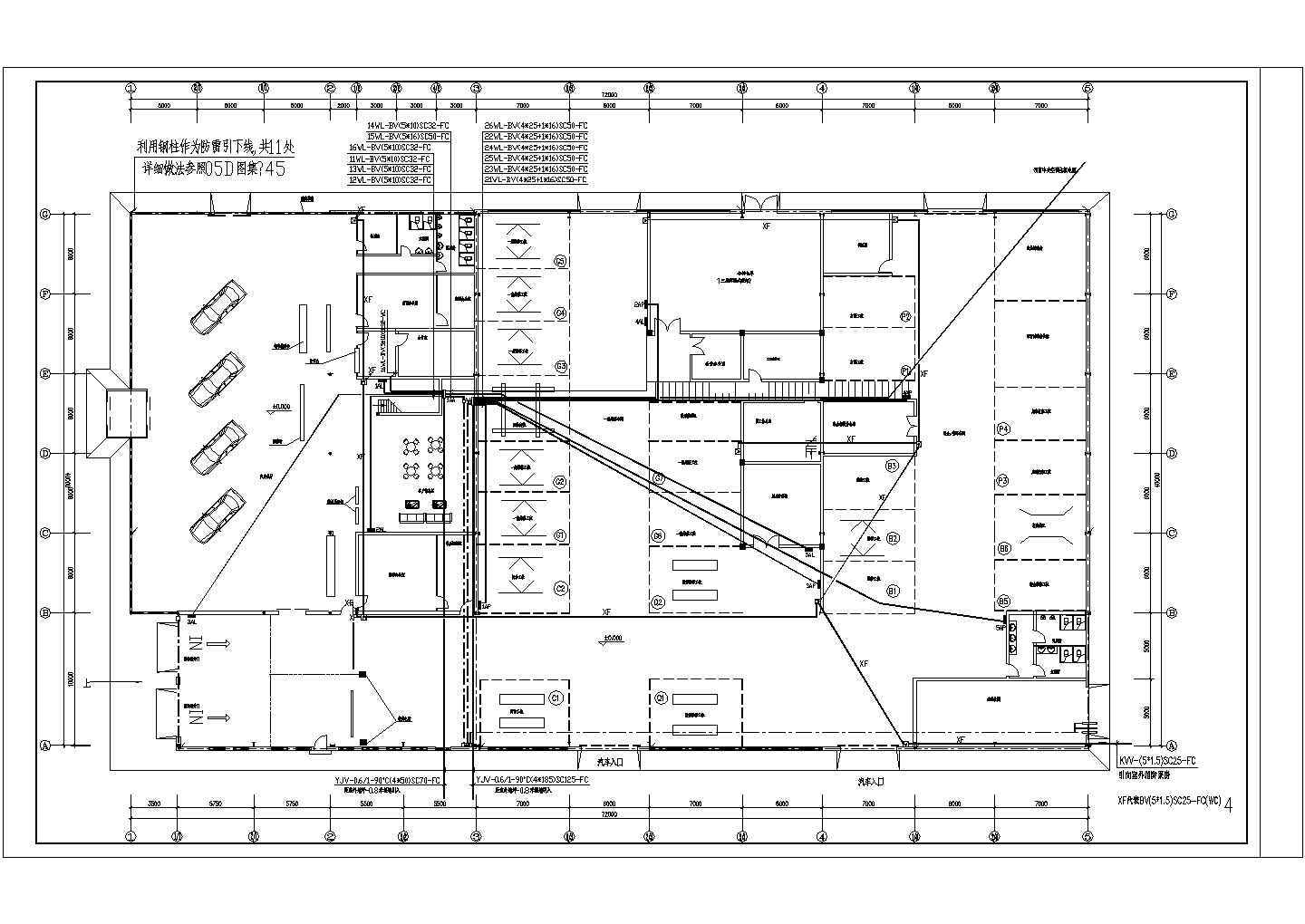 东风本田展厅电气图CAD图纸