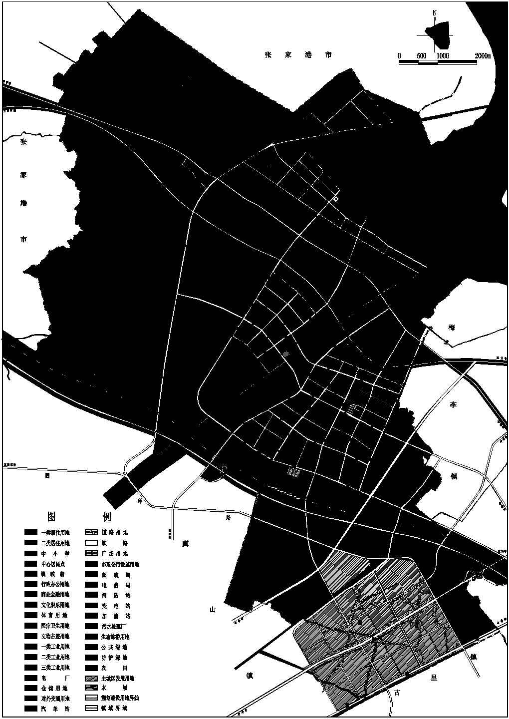 某城市城区扩展规划图