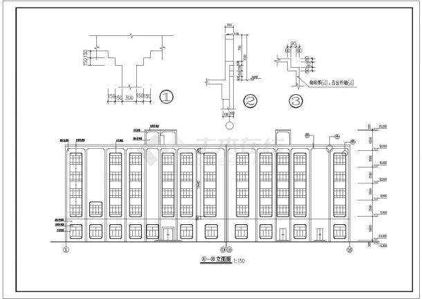某五层框架结构宾馆设计cad全套建筑施工图（ 含设计说明）-图一