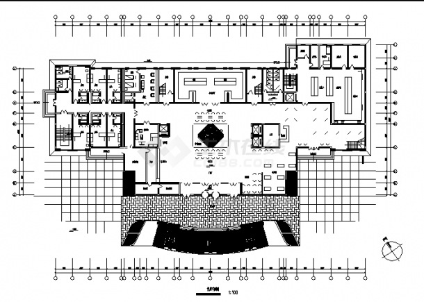 常州某大型酒店综合楼建筑设计施工cad图纸（含说明）-图二
