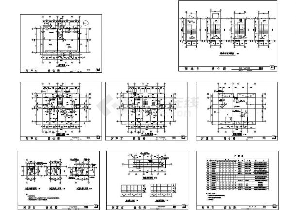 【杭州】某地精致多层商住楼全套建筑施工设计cad图-图一