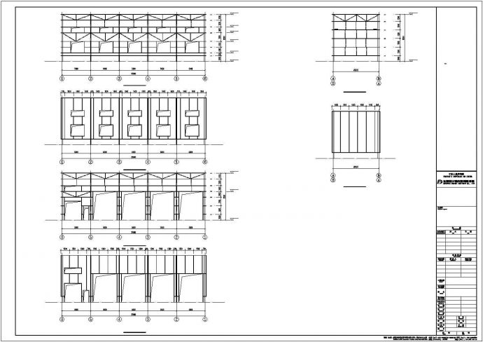某单层门式刚架结构废料间结施设计方案CAD图纸_图1