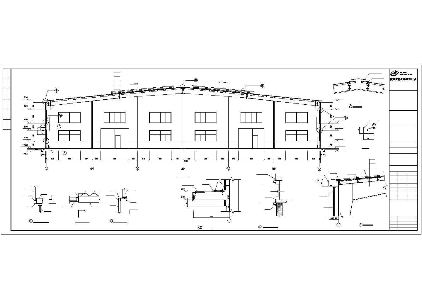 某成品库建筑结构设计方案CAD图纸