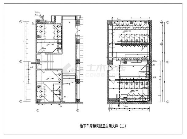 某图书馆给排水设计施工cad图纸-图二