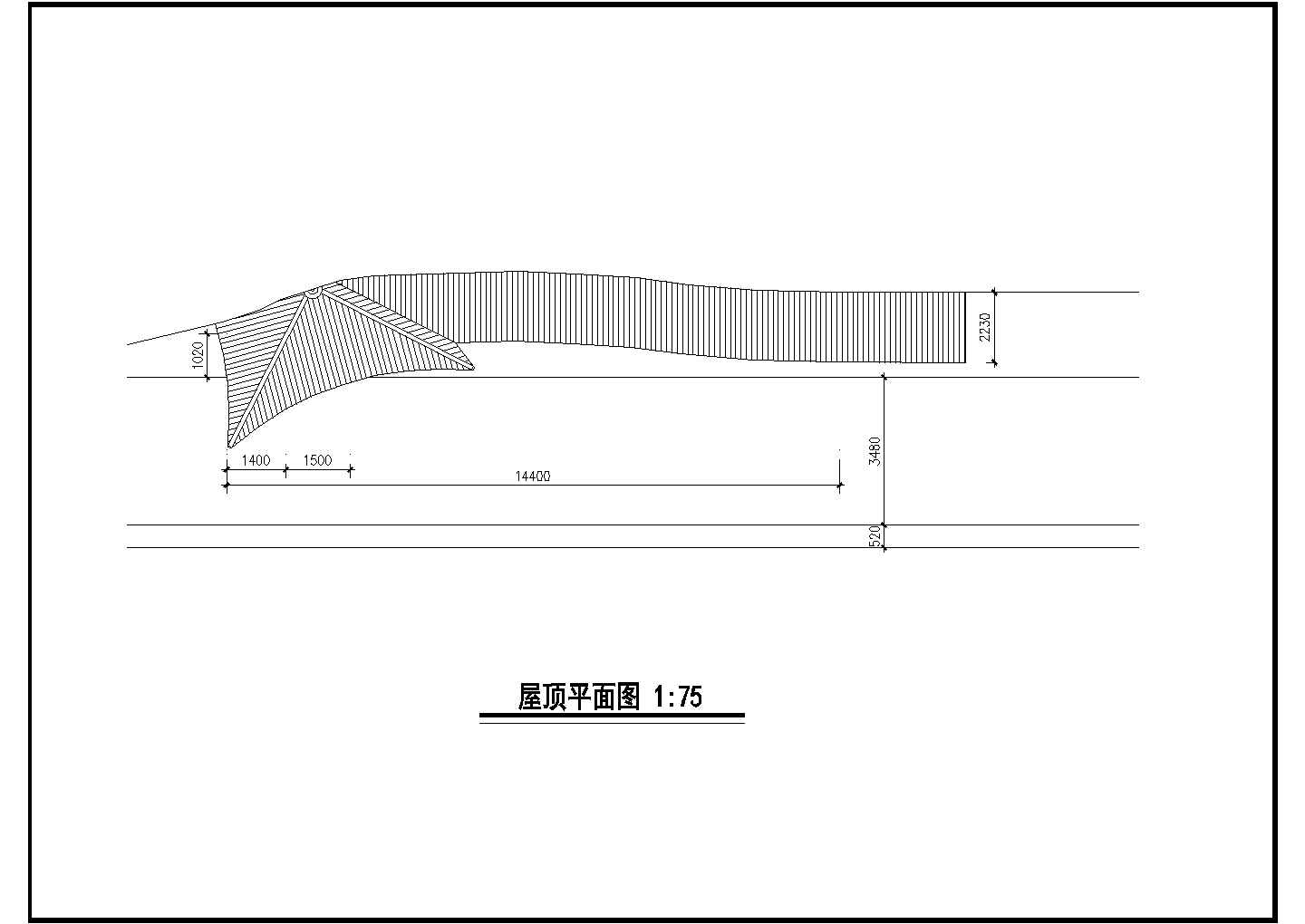 某空中亭廊CAD建筑施工图