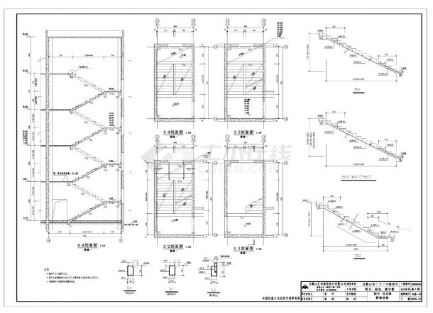 马鞍山市某9层框架结构中学教学楼建筑结构CAD施工图-图二