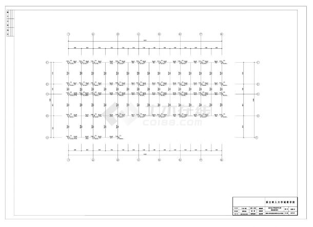 某地5层框架结构教学楼部分结构CAD施工图-图二