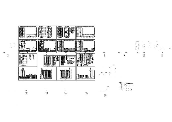 某高层框架结构酒店大楼设计cad全套建筑施工图（标注详细）_图1