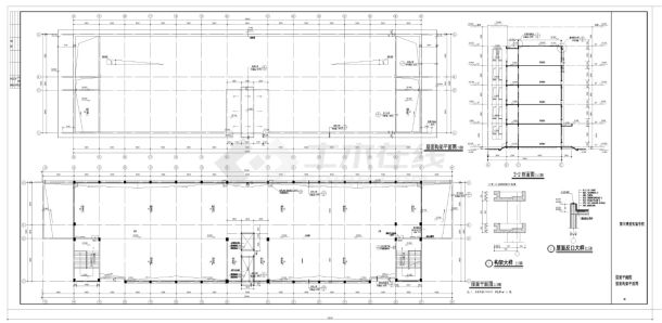 某地区六层框架结构教学楼建筑CAD施工图-图一