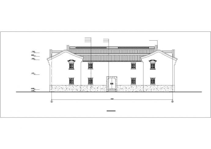 无锡市某寺庙内部2层框架结构仿古大殿建筑设计CAD图纸_图1