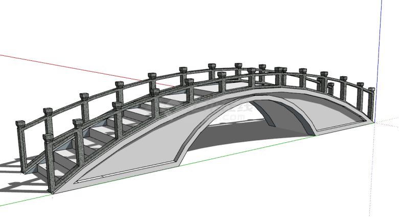 地中海拱桥SU模型设计-图二