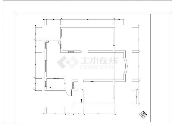 某两层别墅装修设计cad施工图纸-图一