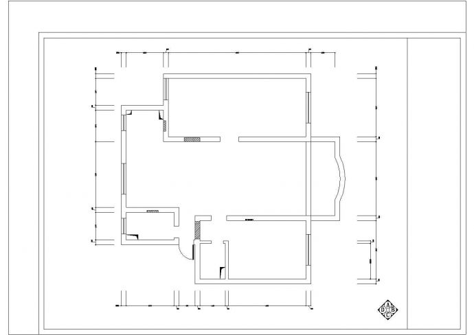 某两层别墅装修设计cad施工图纸_图1