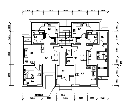 住宅户型设计_32个农村住宅户型设计cad图纸-图二