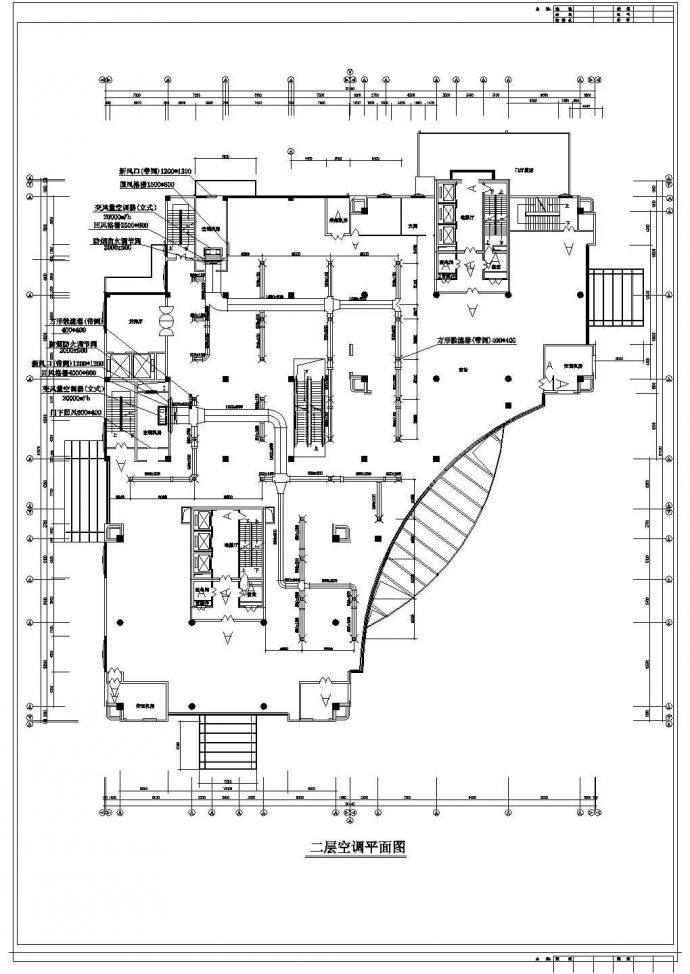 某商场中央暖通空调详细设计cad施工图_图1