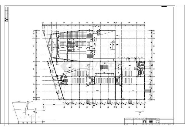 某所大学图书馆建筑布置图-图一