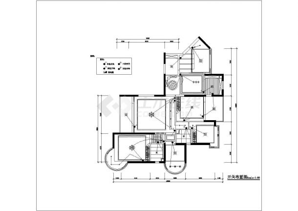 某四室两厅高档住宅装饰装修设计cad施工图-图一