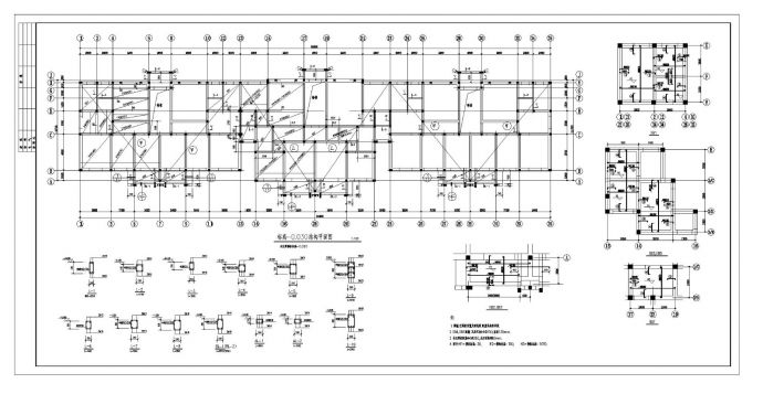 某城市住宅楼砖混结构施工图CAD详图_图1