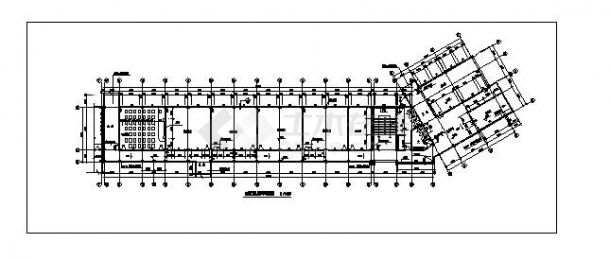 某学校实验楼cad平面设计图-图一