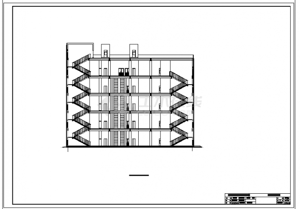 某五层框架结构商场建筑结构施工图-图二