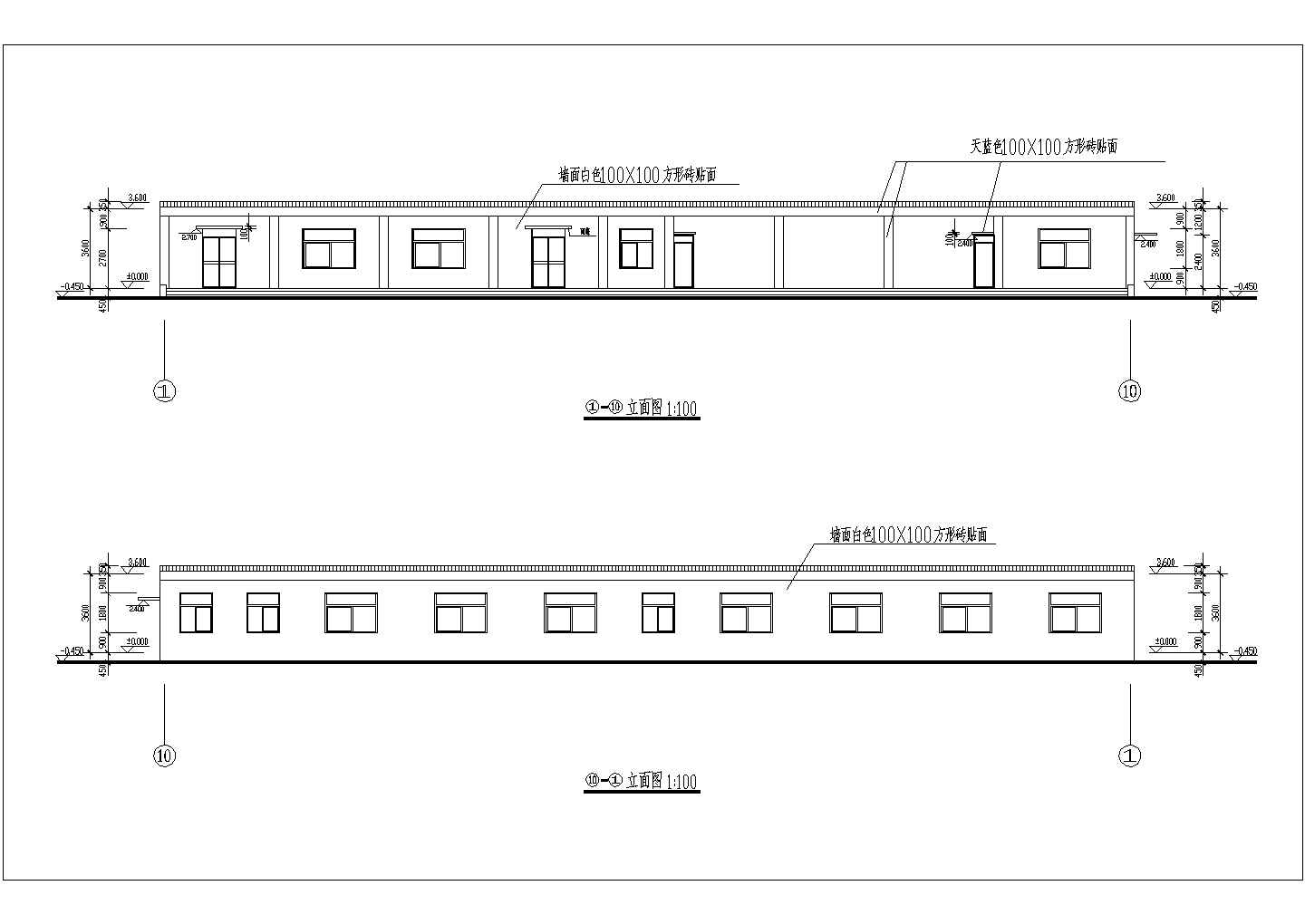 某高校食堂CAD建筑施工设计图纸