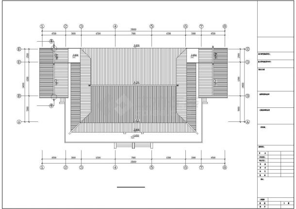 某殡仪馆790平米2层框混结构安息堂建筑设计CAD图纸-图一