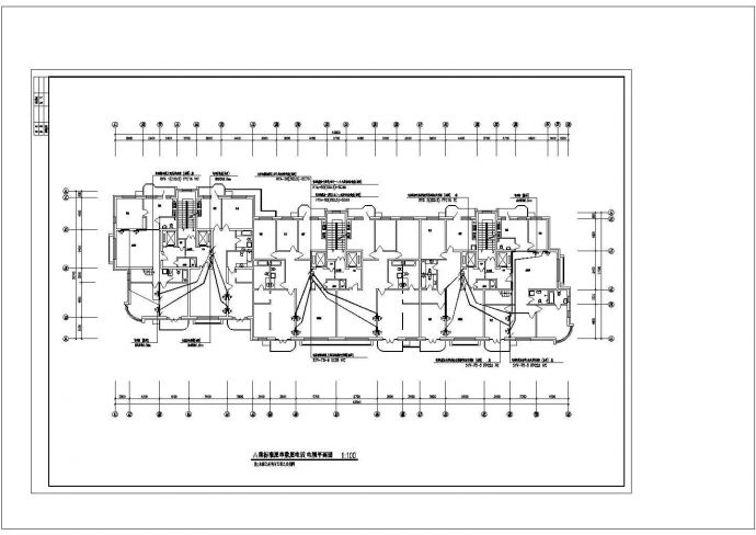 某高层住宅监护建筑电气施工cad图纸设计_图1
