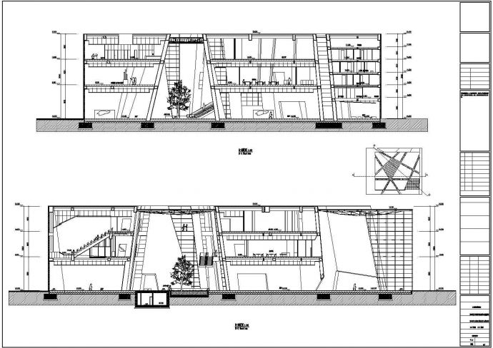 10662平米展览展馆建筑初步设计方案-剖面图_图1