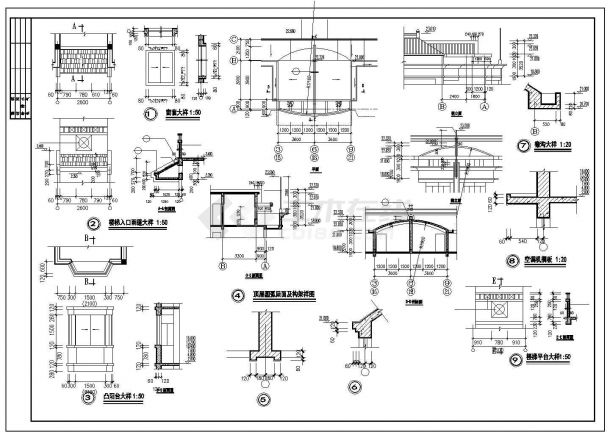 滁州某小区3200平6层砖混结构公寓住宅楼建筑设计CAD图纸（一层为车库）-图一
