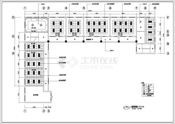 学校室内详细装饰CAD图纸-图二