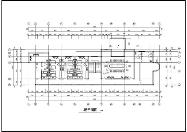 某工厂两层办公楼CAD建筑设计施工图纸-图二