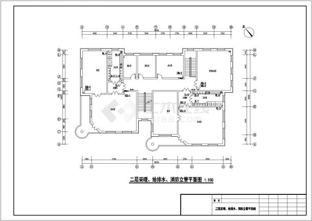新疆多层幼儿园建筑CAD图-图一