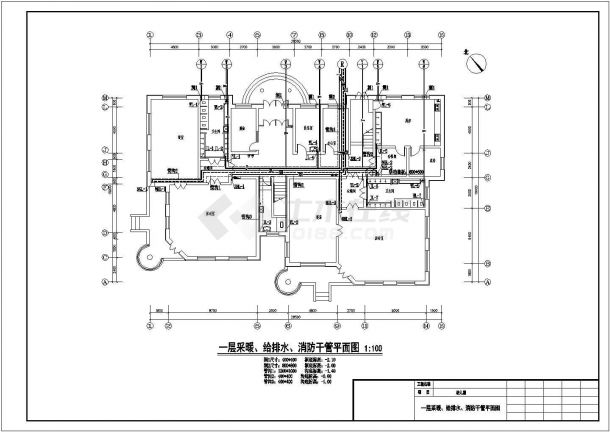 新疆多层幼儿园建筑CAD图-图二