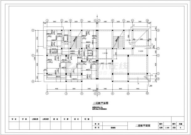 3层双拼别墅建筑结构cad施工图纸-图二
