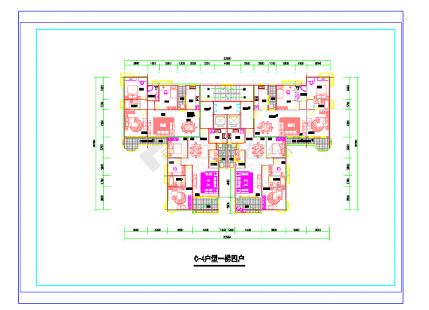 某地区的住宅楼详细平面CAD施工图纸-图二