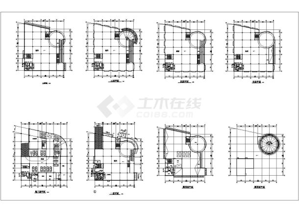 某岳堤小型超市CAD建筑设计施工初步方案-图一