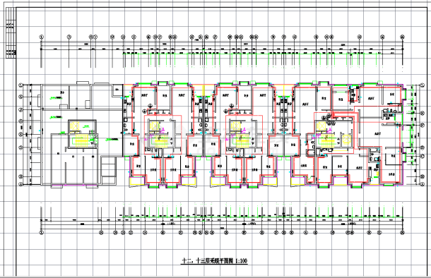 某地多层高层办公楼建筑采暖系统cad施工图纸-图二