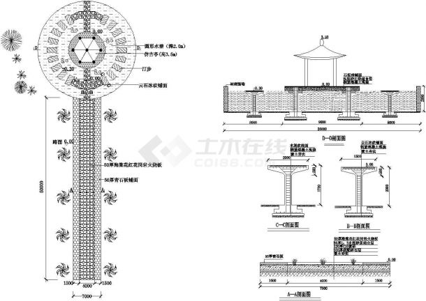 某城市文化公园广场景观园路铺装项目规划设计施工CAD图纸-图一