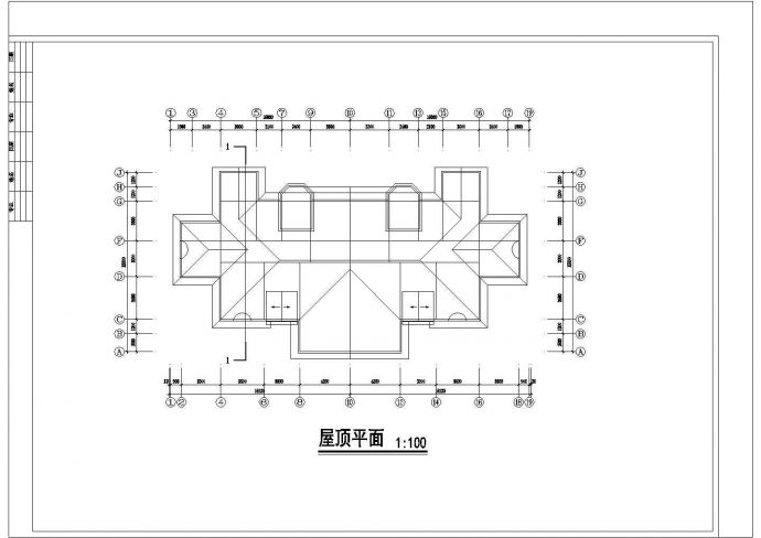 某二层联体别墅施工CAD图纸设计_图1