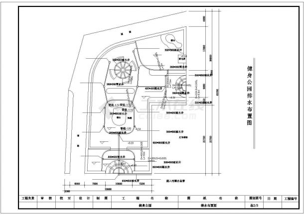 某城市中学前广场景观项目规划设计施工CAD图纸-图一