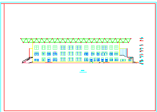 长76.3米 宽52.2米 单层5千平米框架构体育馆建筑设计图（可举行中小型篮排球比赛）-图一