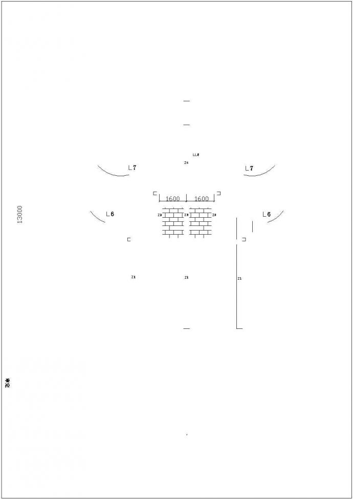 某小区双层六角亭CAD结构设计图纸_图1