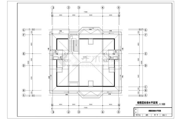 2层别墅给排水工程CAD图纸-图一