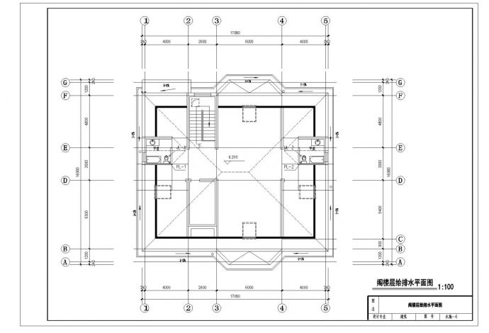 2层别墅给排水工程CAD图纸_图1