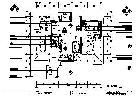 某别墅设计装修设计施工CAD参考图-图一